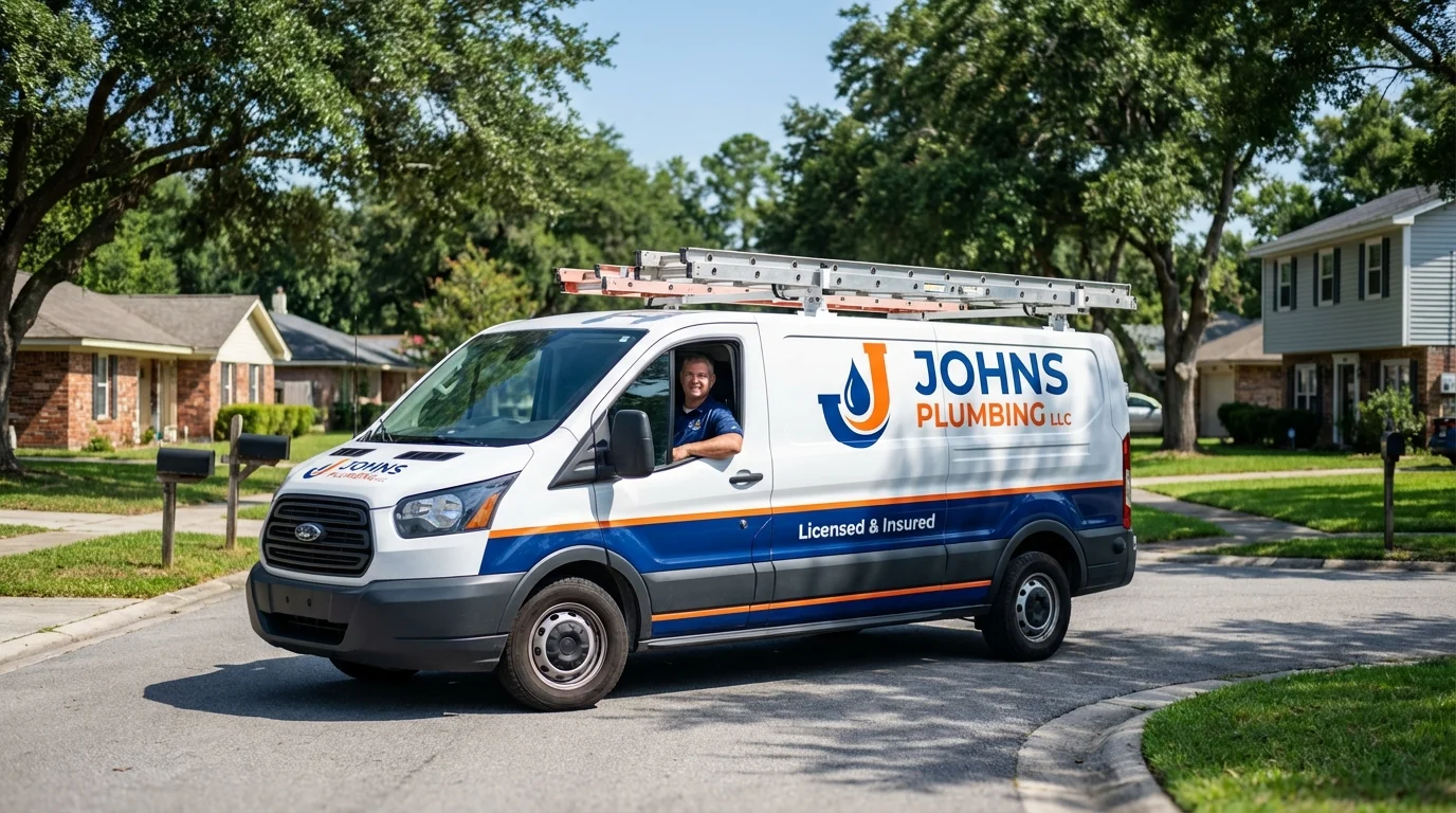 Johns Plumbing LLC service van in Carthage, MO